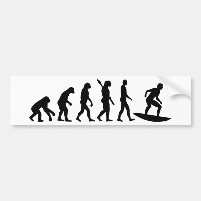 Adesivo Para Carro Surfar da evolução (Frente)