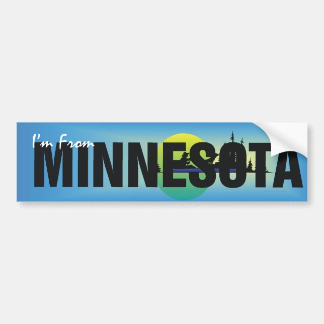 Adesivo Para Carro T eu sou de Minnesota (Frente)