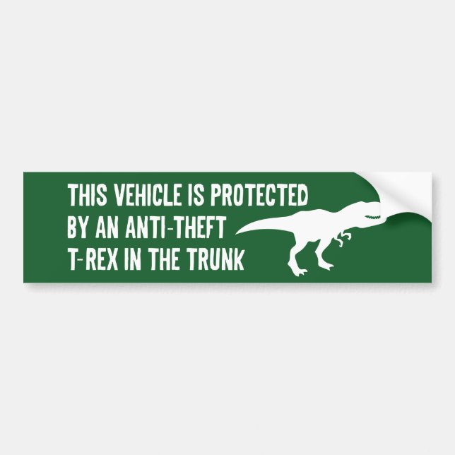 Adesivo Para Carro T-Rex antirroubo (Frente)