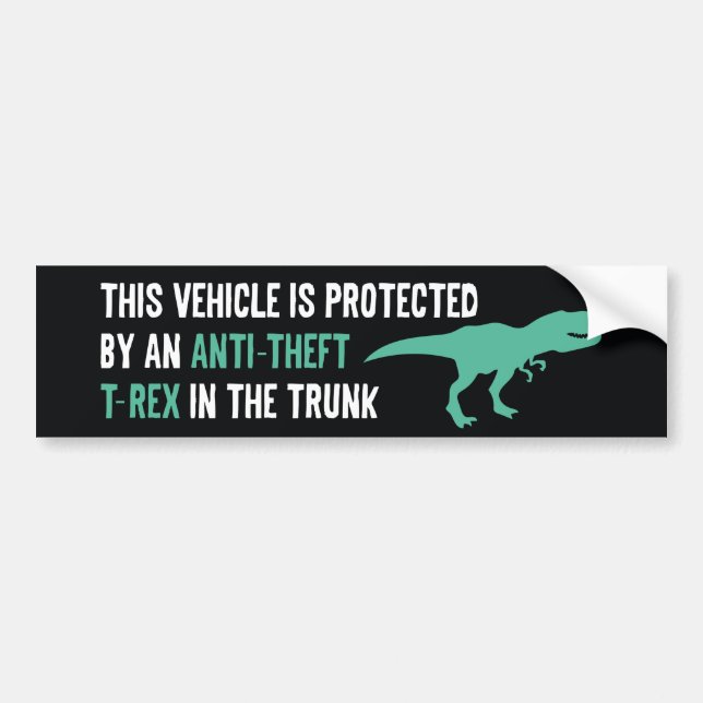 Adesivo Para Carro T-Rex antirroubo (Frente)