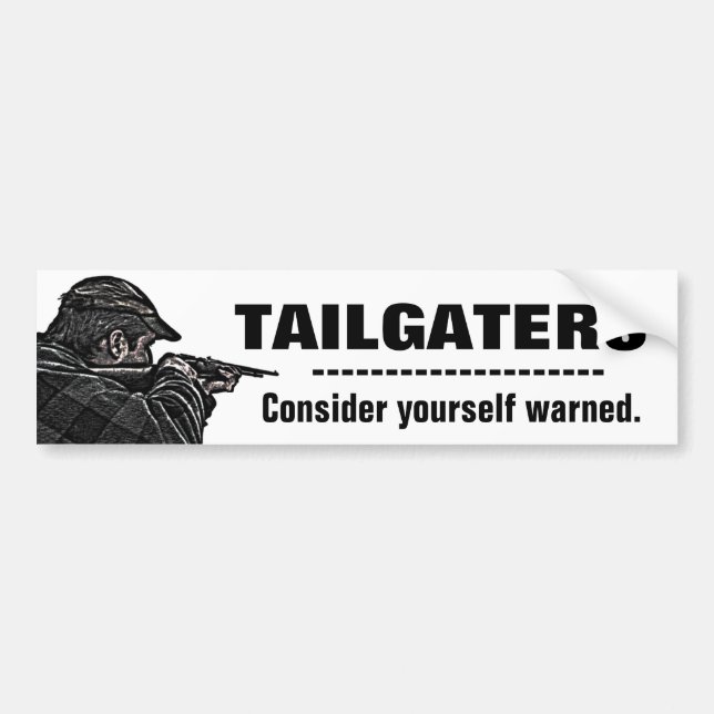 Adesivo Para Carro Tailgaters - considere-se advertido (Frente)
