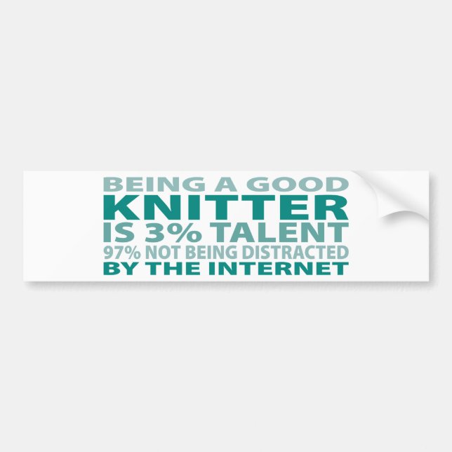 Adesivo Para Carro Talento do Knitter 3% (Frente)