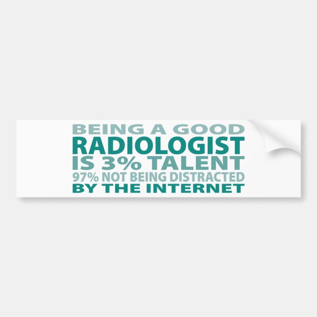 Adesivo Para Carro Talento do radiologista 3% (Frente)