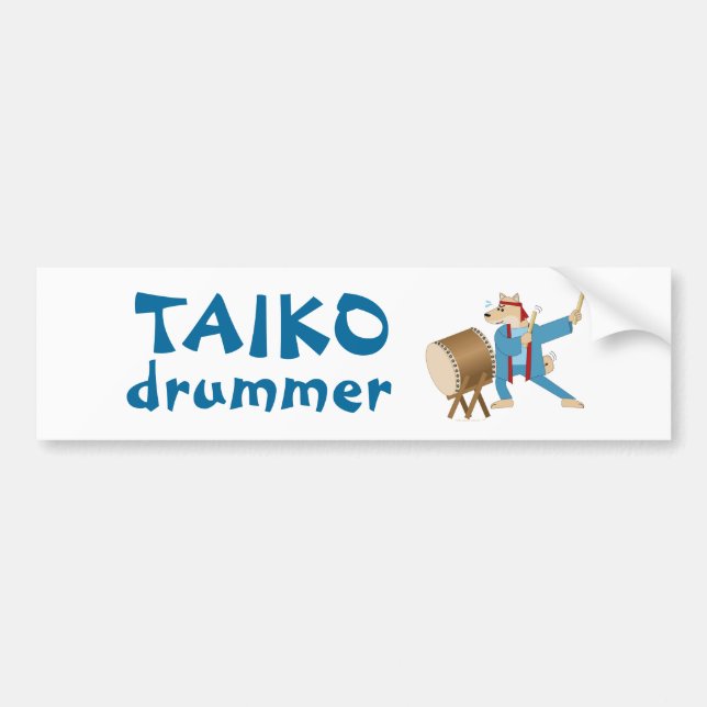 Adesivo Para Carro Tambor de Taiko Drummer (Frente)