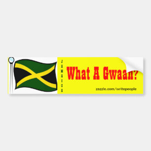 Adesivo Para Carro Tampão jamaicano para-choques - que gwaan