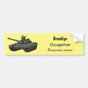 Adesivo Para Carro Tank cartoon illustration