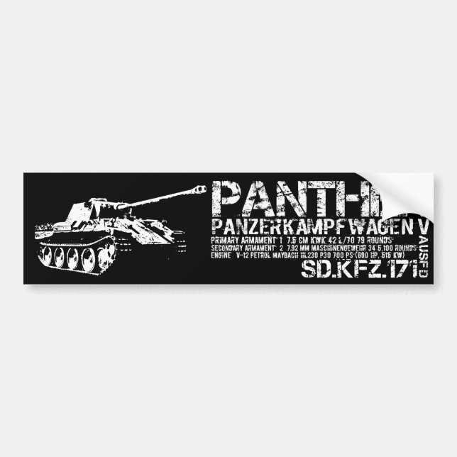 Adesivo Para Carro Tanque Panther (Frente)