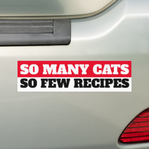Adesivo Para Carro Tantos Gatos. Poucas Receitas