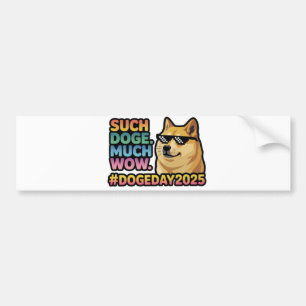 Adesivo Para Carro Tão Doge Uau Bumper Sticker-Engraçado Meme Doge