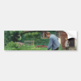 Adesivo Para Carro Tarde do trabalho no jardim (por H.A. Brendekilde)