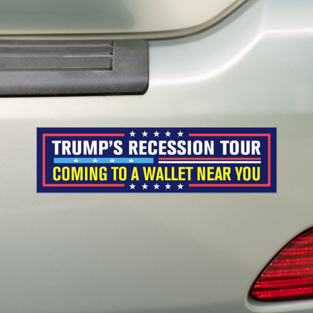 Adesivo Para Carro Tarifas de Volta à Recessão da Trump Anti-Trump (No carro)