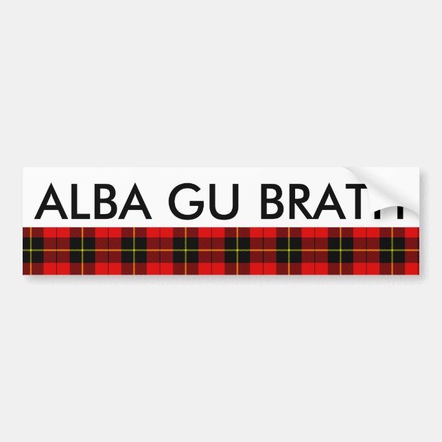 Adesivo Para Carro Tartan alba de Gu Brath Scotland para sempre (Frente)