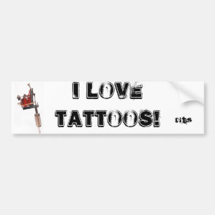 Adesivo Para Carro tattoo14, EU AMO TATUAGENS! , Ajustados