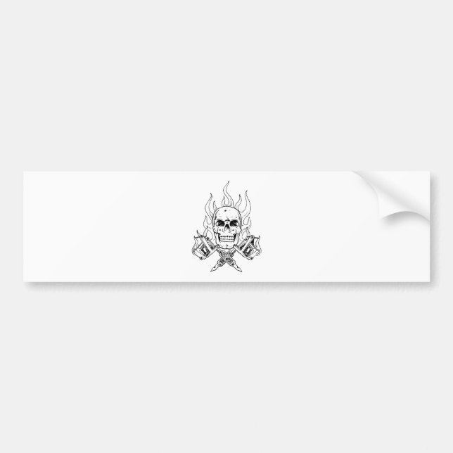 Adesivo Para Carro Tatuagem Skull (Frente)