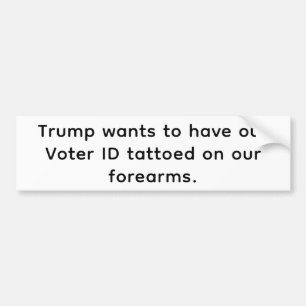 Adesivo Para Carro Tatuagens de ID de Eleitor de Trump Hankamer Artju
