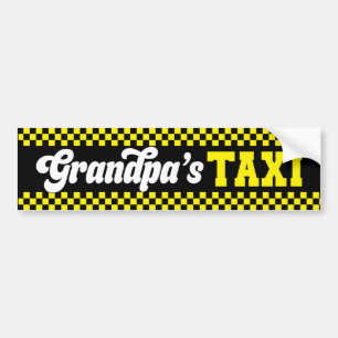 Adesivo Para Carro Táxi do vovô, tímido avô.