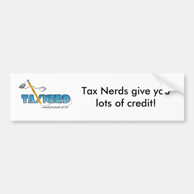 Adesivo Para Carro TaxNerd Bumpersticker 2 (Frente)