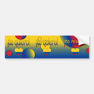 Adesivo Para Carro ¡ Te Quiero! A bandeira de Colômbia colore o pop