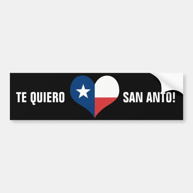 Adesivo Para Carro Te Quiero San Anto! (Frente)