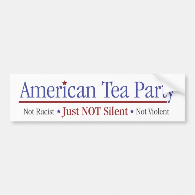 Adesivo Para Carro Tea party americano - apenas nao silencioso (Frente)