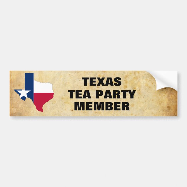 ADESIVO PARA CARRO TEA PARTY DE TEXAS (Frente)