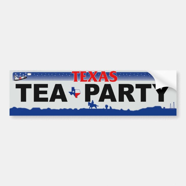 Adesivo Para Carro Tea party de Texas (Frente)