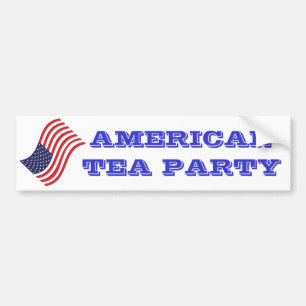 Adesivo Para Carro TEA PARTY Etiqueta-AMERICANO abundante