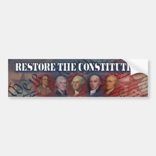Adesivo Para Carro Tea party - restaure a constituição