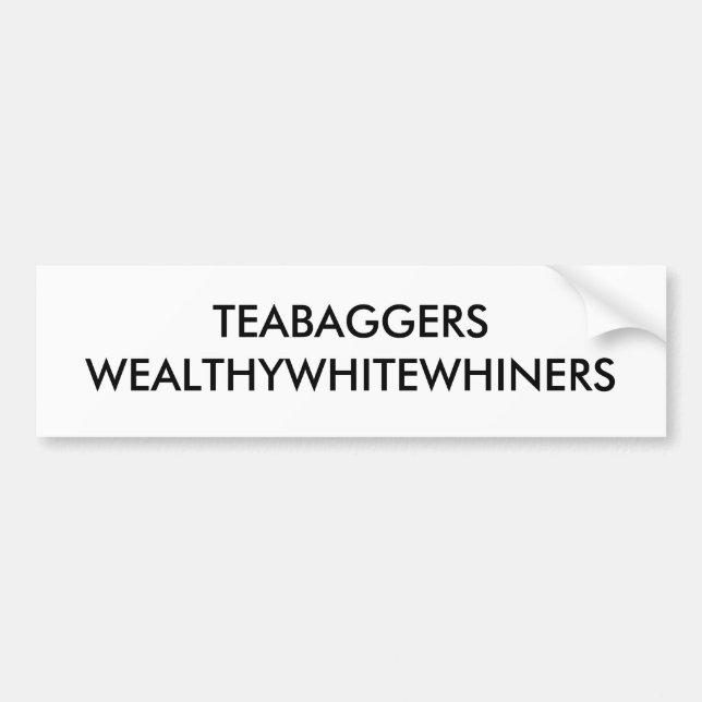 ADESIVO PARA CARRO TEABAGGERS WEALTHYWHITEWHINERS (Frente)