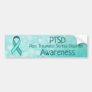Adesivo Para Carro TealRibbon de Consciência PTSD