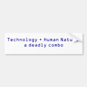 Adesivo Para Carro Tecnologia + Natureza humana