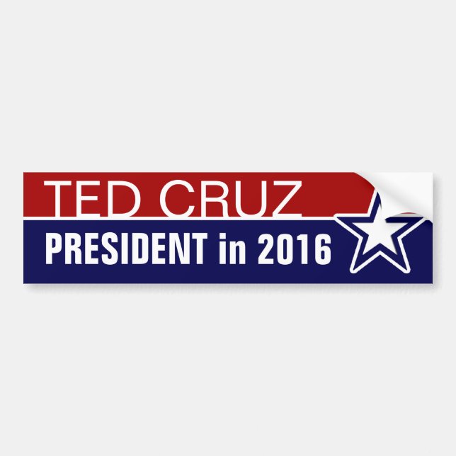 Adesivo Para Carro Ted Cruz em 2016 (Frente)