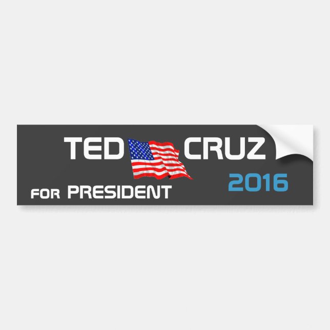 Adesivo Para Carro Ted Cruz para o presidente 2016 (Frente)