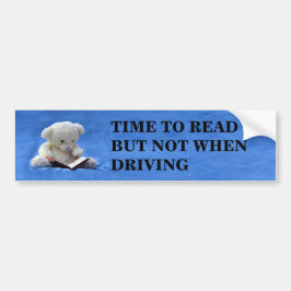 Adesivo Para Carro Teddy Bear Time to Read Bumper Sticker, ZKOA