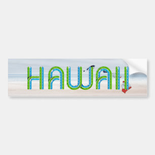 Adesivo Para Carro TEE Hawaii Patriot Bumper Sticker