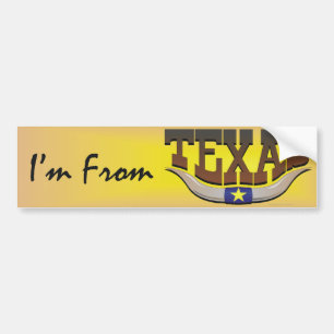 Adesivo Para Carro TEE I'm From Texas