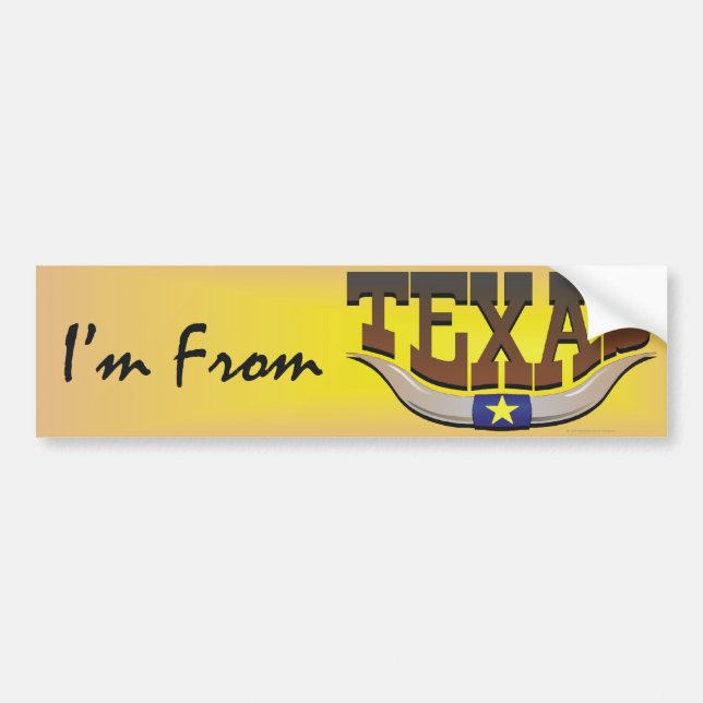 Adesivo Para Carro TEE I'm From Texas (Frente)