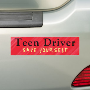 Adesivo Para Carro Teen Driver Salve-Se Humoricamente