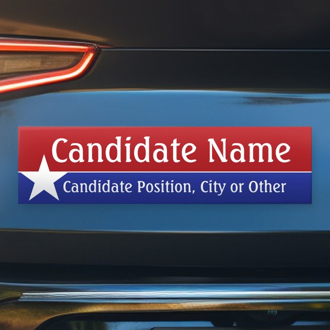 Adesivo Para Carro Tema Político - Personalize Este Autocolante! (Create Your Own Bumper Sticker - Great for any election)