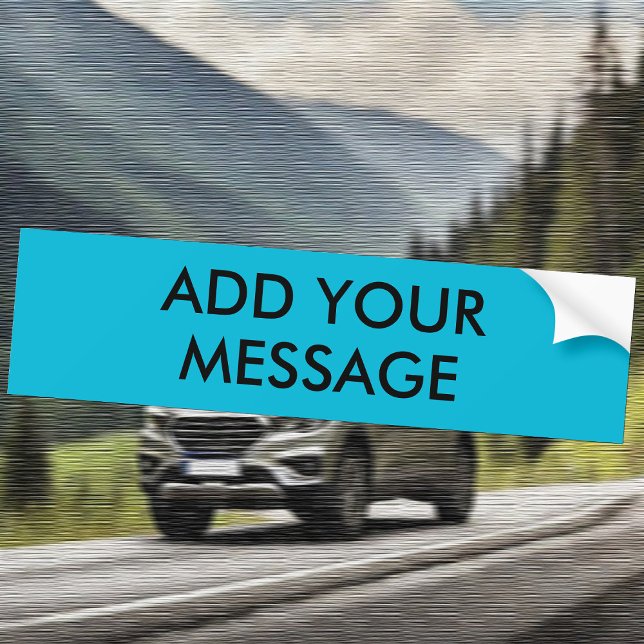 Adesivo Para Carro Tendência de Vírgula de Mensagem Ciana Vívida (Criador carregado)