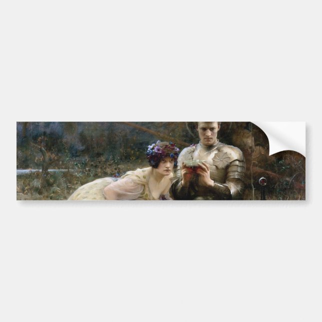 Adesivo Para Carro Tentação de Sir Percival (Cavaleiro Medieval) (Frente)