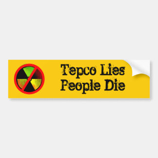Adesivo Para Carro Tepco Lies People Die Custom Anti-Nuke Sticker