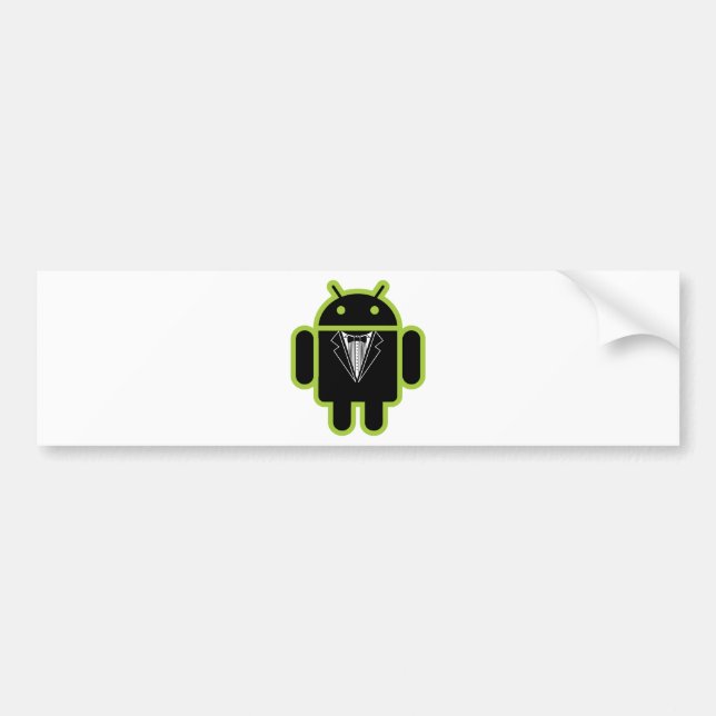 Adesivo Para Carro Terno acima do verde do Android (Frente)