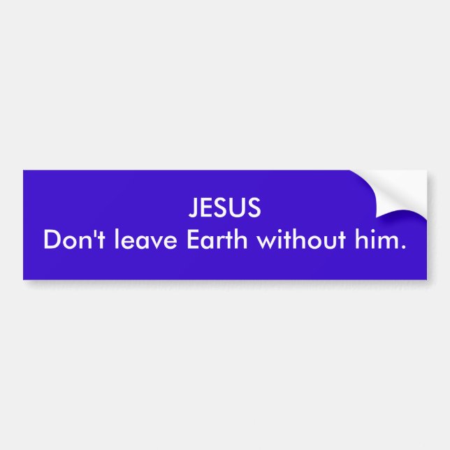 Adesivo Para Carro Terra da licença de JESUSDon't sem ele (Frente)