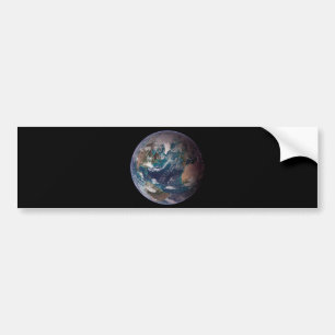 Adesivo Para Carro Terra Marble Azul (Hemisfério Ocidental)