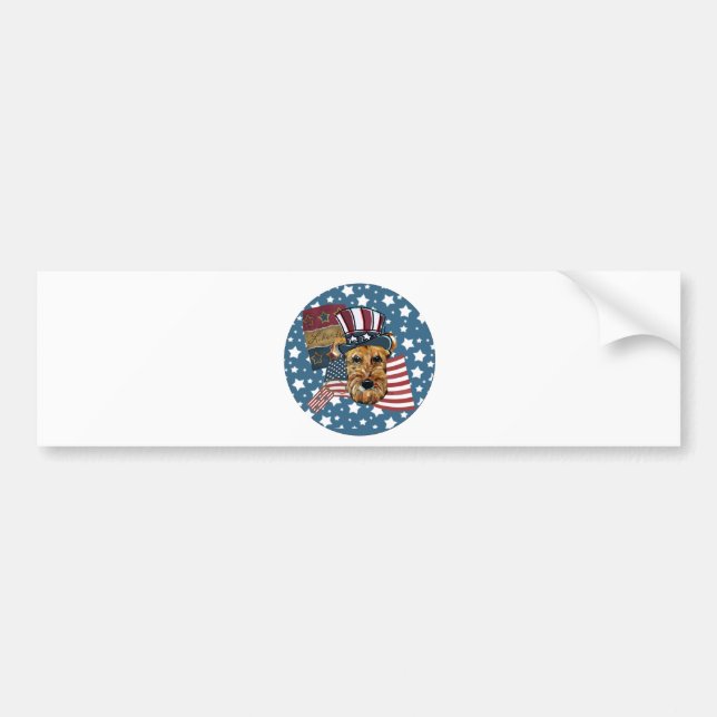 ADESIVO PARA CARRO TERRIER AIREDALE (Frente)
