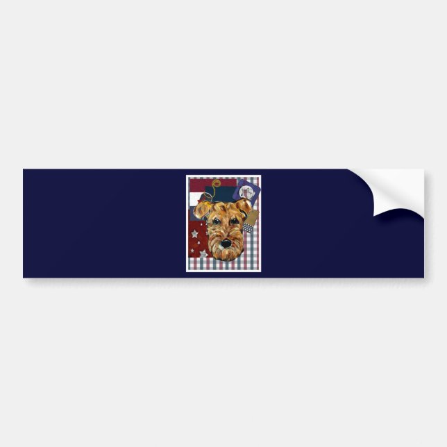 ADESIVO PARA CARRO TERRIER AIREDALE (Frente)