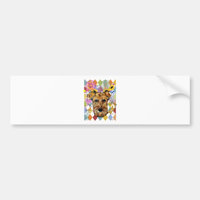 ADESIVO PARA CARRO TERRIER AIREDALE (Frente)