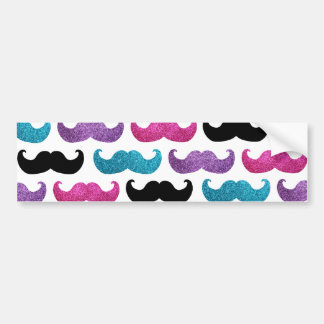 Adesivo Para Carro Teste padrão bling colorido do bigode (brilho do