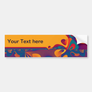 Adesivo Para Carro Teste padrão do design gráfico - laranja violeta